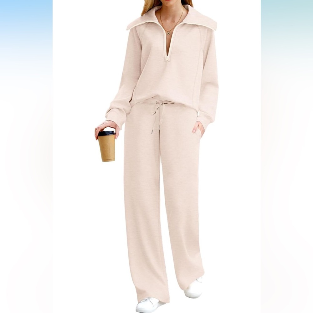 QUARTER ZIP MATCHING LOUNGE SET / SIZE SMALL